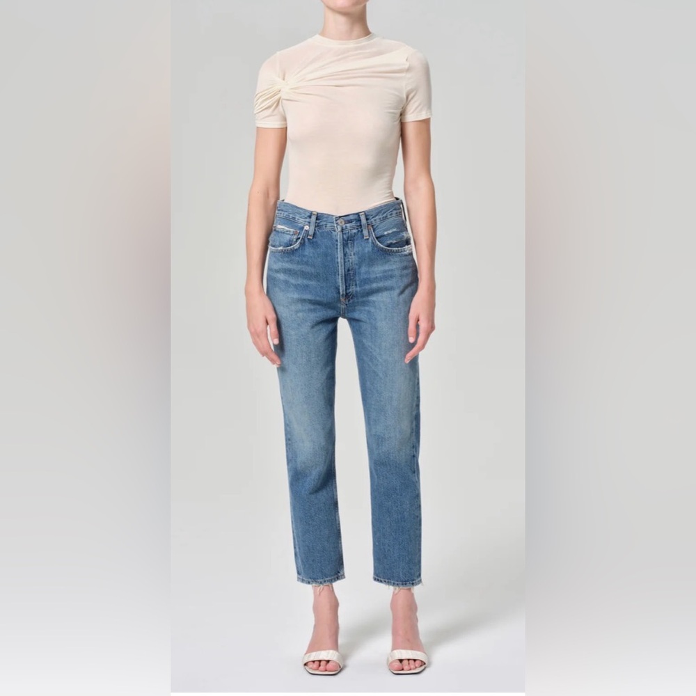 AGOLDE RILEY HIGH RISE STRAIGHT CROP (LONG)